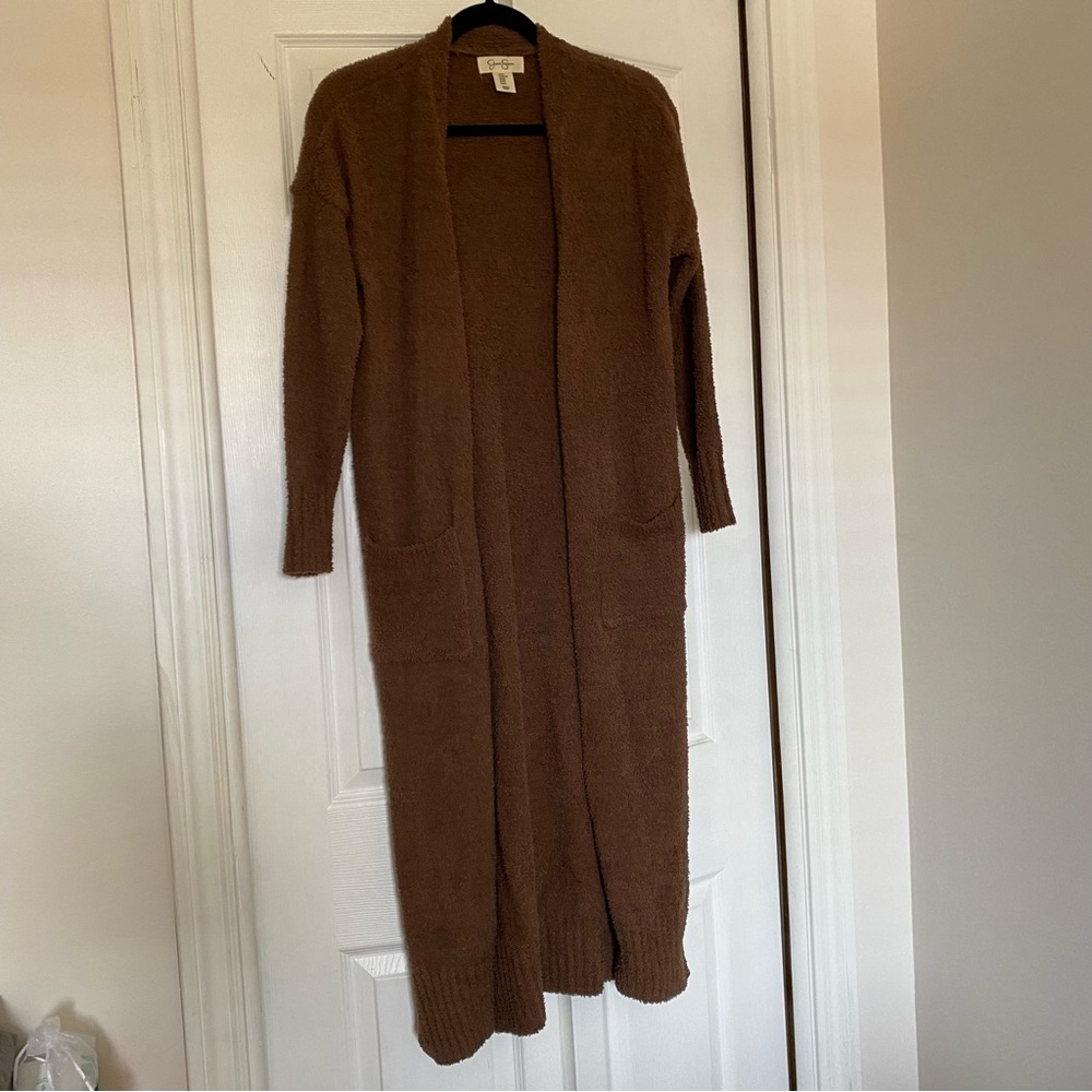 Brown plush cardigan